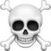 Emoji ☠ Tête de mort / Crâne / Pirate / Os croisés